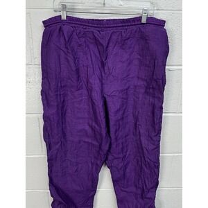 Puma‎ Track Pants Purple Vintage 80s 90s Nylon Retro / Women's Large